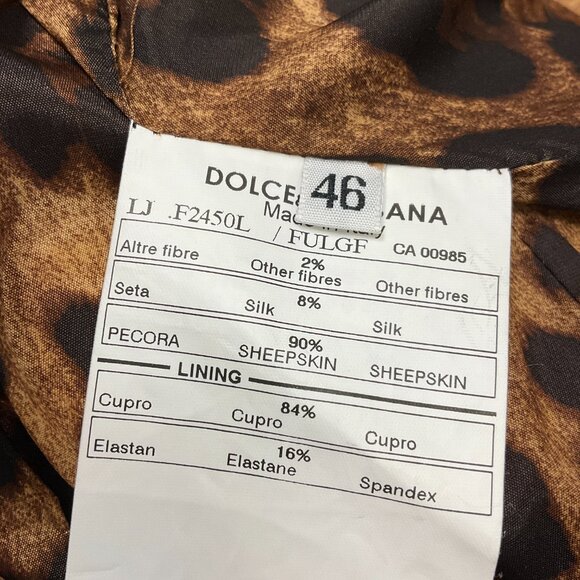 Dolce & Gabbana Bronze Metallic Tuxedo Style Leather Blazer - Picture 5 of 5